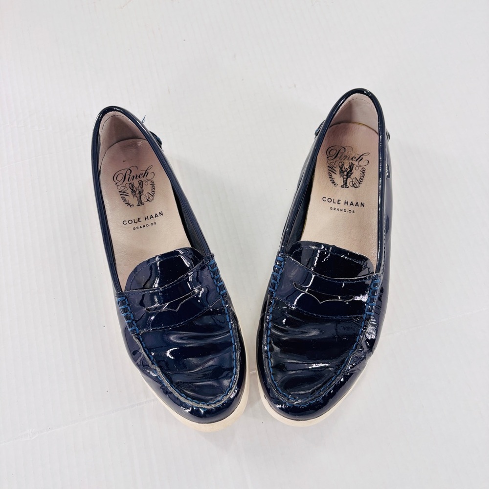 COLE HAAN Navy Blue Womens LOAFER